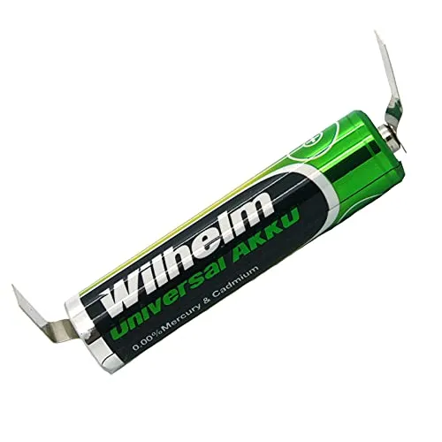 AAA Mikro AKKU LÖTFAHNE U-Form U Wilhelm Universal Batterien wideraufladbar 1,2 V HR03 1 x