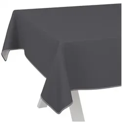 ANRO Tischdecke Wachstuch abwaschbar UNI Tischwäsche (Einzelstück 1-tlg), wasserabweisend pflegeleicht Textil-Optik Anthrazit 120x140cm schwarz eckig | 140 cm x 120 cm