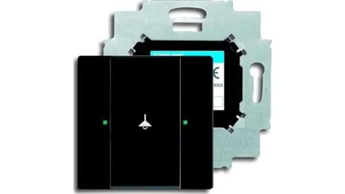 Busch-Jaeger 6125/01-885 Eingangsmodul Tiefschwarz - Zubehör für Befehls- und Meldegeräte mit Beschriftungsfeld und transparentem Beschriftungsbogen für einfache Kennzeichnung.