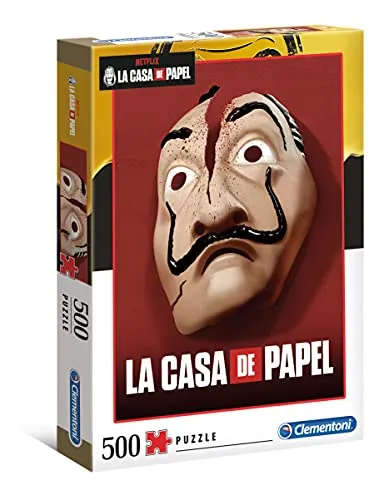 Clementoni 35085 La Casa de Papel – Puzzle 500 Teile ab 9 Jahren, buntes Erwachsenenpuzzle mit kräftigen Farben, Geschicklichkeitsspiel für die ganze Familie, schöne Geschenkidee