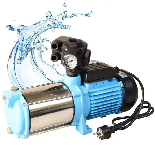 Wasserpumpe MH 1300 mit Moderne Druckschalter zum Tank - Gartenpumpe (1300W, 6000l/h Förderhöhe 55m) - Pumpensteuerung Druckwächter - für Bewässerung