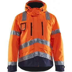 Blakläder High Vis Funktionsjacke 4837 1977 - orange/marineblau - XL - Funktionsjacke für extreme Wetterbedingungen, wind- und wasserdicht mit atmungsaktivem Material. Ideal für anspruchsvolle Arbeiten, zertifiziert nach EN 20471 für optimale Sichtbarkeit.