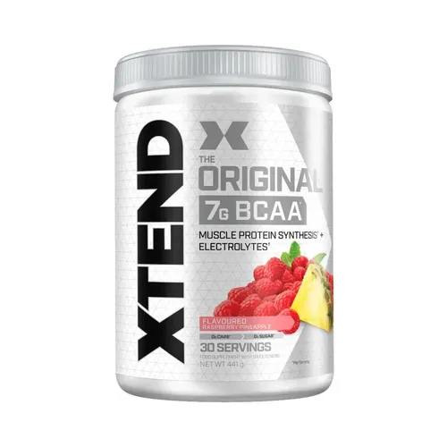 Scivation XTEND BCAAs - 441 g Raspberry Pineapple - Nahrungsergänzungsmittel mit 7 g BCAAs im 2:1:1 Verhältnis, unterstützt Muskelwachstum und schnelle Erholung, zuckerfrei und kohlenhydratfrei für intensive Trainingseinheiten.