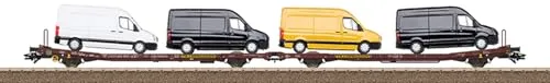 TRIX H0 Flachwagen-Paar 800B der Transwaggon GmbH von Trix
