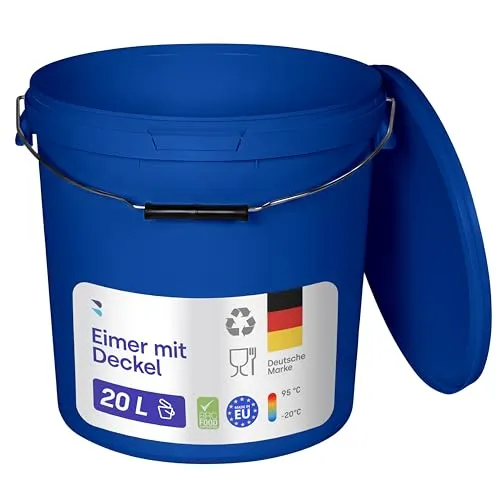 BenBow Eimer mit Deckel blau 20 Liter in blau von BENBOW