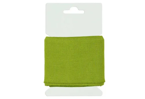 maDDma Stoff 135 x 7 cm nachhaltige Cuff Bündchen Strickbündchen, 030 - limettengrün