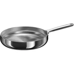 BergHOFF Home Bratpfanne 28 cm Edelstahl, keramische Antihaftbeschichtung, PTFE frei, für alle Herdarten, Stellar Steel - Grau