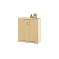 Bega Consult Kommode 74 x 86 x 35 cm – Olli Serie - Türkommode mit 2 Drehtüren und 2 Einlegeböden, ideal für platzsparende Aufbewahrung und modernes Design in Buche.