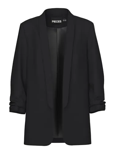 PIECES Boss 3/4 Blazer Schwarz L Damen - Eleganter Damenblazer für jeden Anlass - Der PIECES Boss 3/4 Blazer verbindet mühelosen Stil mit Funktionalität. Mit schicker 3/4-Ärmellänge und maßgeschneidertem Look ist er ideal für Übergangszeiten und vielseitige Outfits.