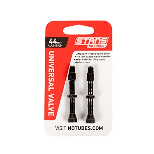 Notubes Universal Ventil Presta Aluminium schwarz / 44 mm von Notubes