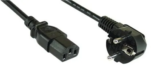 InLine Netzkabel, Schutzkontakt gewinkelt auf Kaltgeräte
