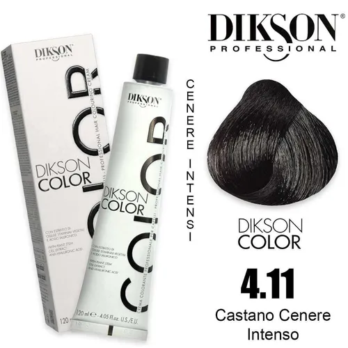 Tönung für Haare 4.11 Castano Medium Asche Intensive Dikson Color 120ml