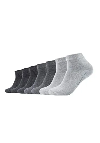 Camano Unisex Kurzsocken 7er Pack 35/38 grey