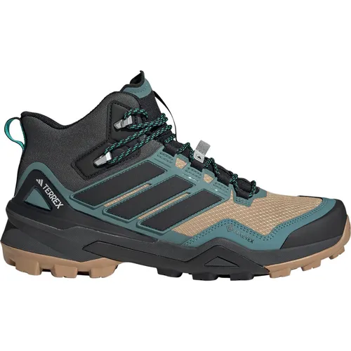 adidas Terrex Skychaser Mid Gore-tex Wanderschuhe - Hochwertige Wanderschuhe mit wasserdichter GORE-TEX Membran und Lightstrike Dämpfung, ideal für anspruchsvolles Wandern und Speed Hiking. Leicht, stabil und mit hervorragendem Grip für jedes Terrain.