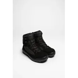 Lowa Isarco GTX Winterstiefel schwarz Herren Größe 45 (11,5) - Wasserdichte Winterstiefel aus robustem Spaltleder und stylischem Tweed-Material, ideal für kalte Temperaturen und lässige Freizeitlooks.