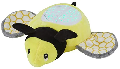 Northpoint LED Plüschtier Sternenprojektor Nachtlicht mit 13 Schlummermelodien/waschbar/Lautstärke einstellbar (Biene)