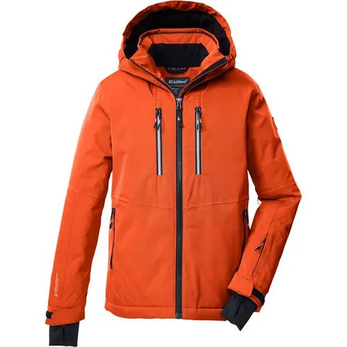 KILLTEC Kinder Funktionsjacke KSW 191 BYS SKI JCKT - Funktionsjacke für Kinder, wind- und wasserdicht mit 10.000 mm Wassersäule, ideal für Outdoor-Winterabenteuer. Nachhaltig hergestellt und PFAs-frei imprägniert.