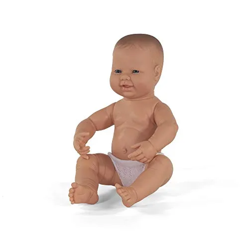 Miniland Babypuppe neugeborenes europäisches Mädchen 40cm-31002, Merhfarbig, Large