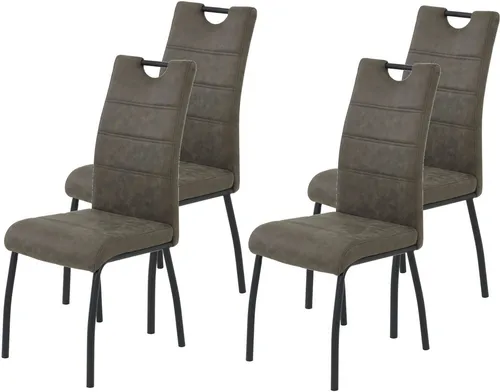 HELA 4-Fußstuhl PETRA (Set, 4 St) in braun von Hela