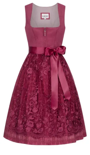 Nübler Trachtenkleid Midi Dirndl Gundi in Beere von Nübler in lila von Nübler