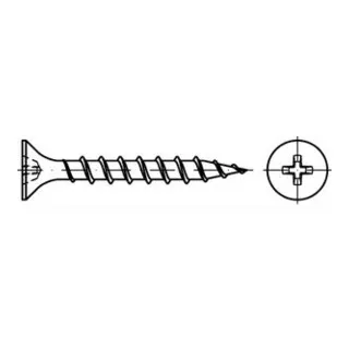 ART 89150 Schnellbauschraube Stahl 3,9 x 55 -H phosphatiert FS, 500 Stück