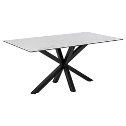 Actona Group Actona Esstisch Heaven 160x90 cm - Couchtisch mit einzigartigem Stern-Fuß, hitzebeständiger und kratzfester Keramik-Oberfläche, ideal für den täglichen Gebrauch und modernes Wohnen.