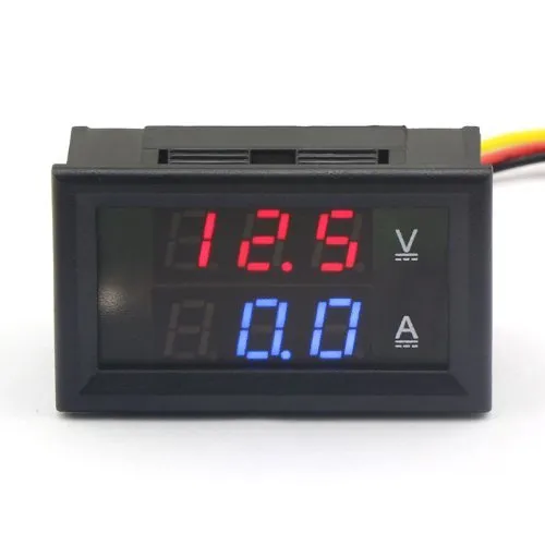 ARCELI 100174 Digital-Multimeter Dual-LED-Anzeige Voltmeter DC 4,5 V bis 30 V Amperemeter 0 bis 50 A Spannung Stromzähler Volt Amp Panel Monitor für Auto Auto Motor