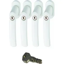 ABUS FG200 W SB abschließbarer Fenstergriff, weiß im Set 4 Stück