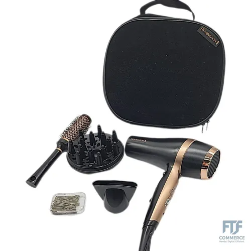 REMINGTON SALON SMOOTH HAIRDRYER GIFT PK- 1x Haarbürste beschädigt