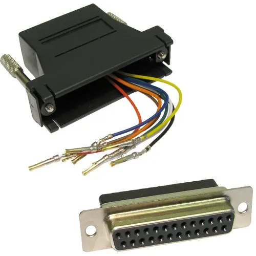 RJ45 Buchse Zum 25 Wege DB25 Modular Weiblich Buchsen Adapter [Female Socket]