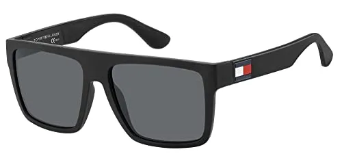 Tommy Hilfiger TH 1605/S Herren Sonnenbrille - Sportbrille in Matte Black/Grey, Größe 56/16/140, mit 2 Jahren internationaler Garantie - stilvoll und langlebig.