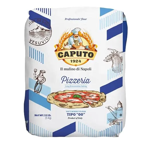 Antimo Caputo Pizzeria Mehl, blau, 5 kg Beutel – italienisches 00 Mehl – weicher Weizen für Pizzateig – macht die perfekt elastische, kauige, knusprige Bubble Neapolitanische Pizza