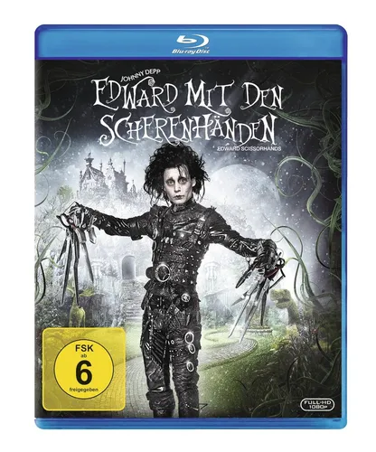 Edward mit den Scherenhänden - Blu-Ray, Neu - Drama mit Johnny Depp in der Hauptrolle, Regie von Tim Burton, inklusive beeindruckender visueller Effekte und einer berührenden Geschichte.