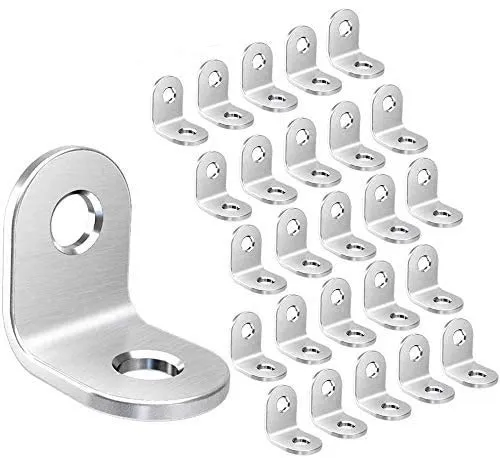 STARVAST 50 Stück Winkelverbinder Edelstahl, Metallwinkel 90 grad 20 x 20 x 16mm, Winkel klein Mit Schraube für Holz Möbel Schränke, Bücherregal, Tabelle Stuhl, Bücherregal