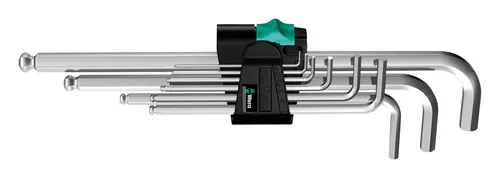 Wera Schraubendreher Wera 950 PKL 9 SM N - Innen-Sechskant Winkelschraubendreher-Set 1.5 mm, präzise und langlebige Werkzeugsammlung für professionelle Anwendungen