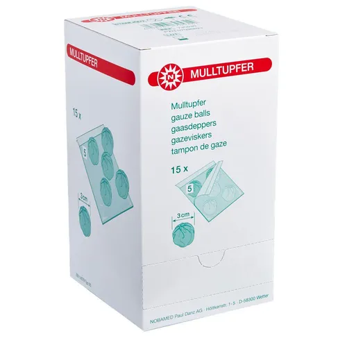 MULLTUPFER pflaumengroß steril 15X5 St