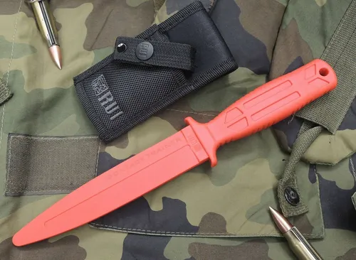 RUI K25 Messer aus Kunststoff Übungsmesser Trainingsmesser rot Nylonscheide