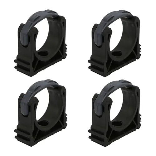 HAF PVC Rohrschelle 50mm – Robuste Rohrklemme mit Verschlussbügel - 4x Rohrschelle aus hochwertigem PVC für 50mm Rohre. Ideal für Poolverrohrungen und mehr. Einfache Montage, hohe Witterungsbeständigkeit und langlebig. Perfekt für Druck- und Saugleitungen.
