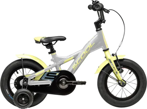S’COOL Kinderfahrrad S'COOL XXlite 12-1S - Silver/Lime, 1 Gang, ohne Schaltung