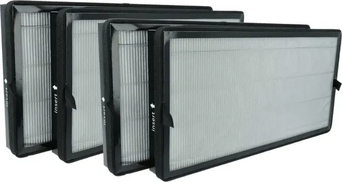 vhbw 4x Aktivkohlefilter kompatibel mit Kärcher AF 50 Luftreiniger - H13 Luftfilter Schwarz