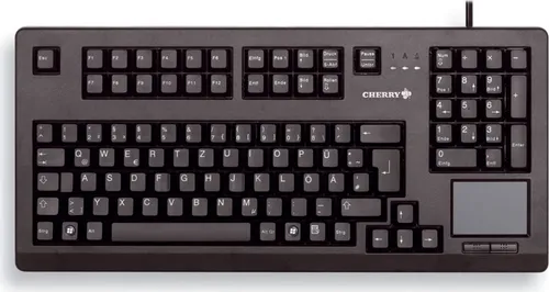 CHERRY G80-11900 - Kabelgebundene Industrie-Tastatur mit Touchpad, langlebig und ideal für den Dauereinsatz mit Ziffernblock und programmierbaren Tasten