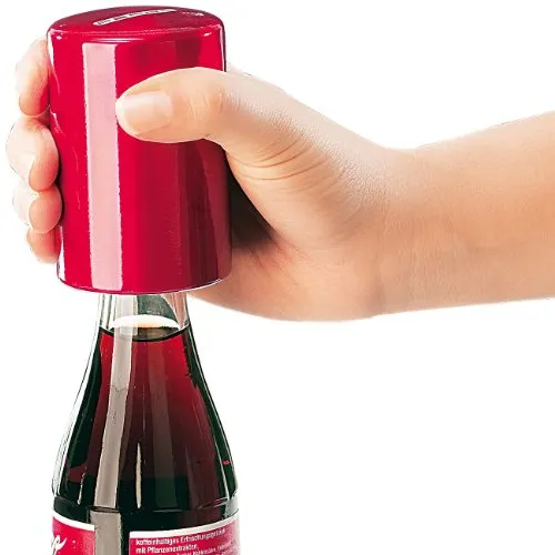 PEARL Bieröffner: Ultrapraktischer Flaschenöffner 'push2open' (Kapselheber) (Bierflaschenöffner, Flaschenöffner Kronkorken, Flaschen)