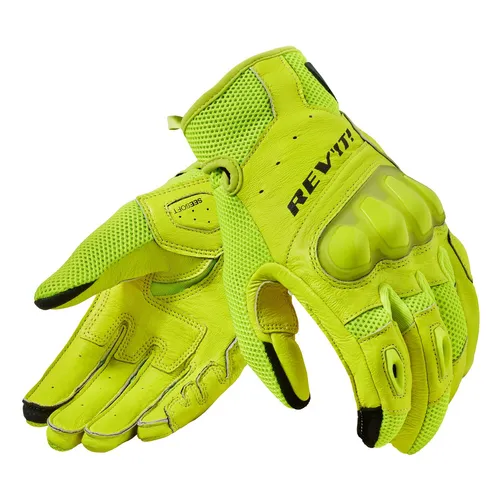 Revit Ritmo Motorrad Handschuhe, gelb, Größe 2XL für Männer - Motorradhandschuhe mit EN 13594 Level 1 KP Schutz, ausgestattet mit Memory Foam und SEESOFT Schutz für optimale Sicherheit und Komfort beim Fahren.