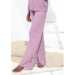Strickhose ELBSAND Damen Gr. 36/38 rosa - Elegante weite Strickhose aus 50% Viskose (LENZING ECOVERO) für hohen Tragekomfort. Ideal für Loungewear mit lässigem Schnitt und eingestricktem Logo.