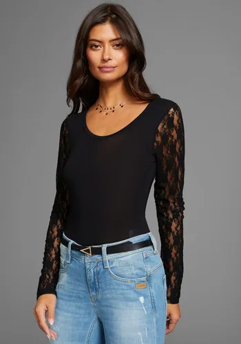 Laura Scott Langarmbody mit edlen Spitzenärmeln von Laura Scott