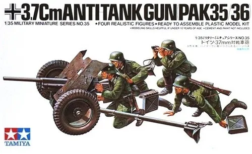 Plastic model German 37 mm Anti-tank Gun Tamiya 4950344996117