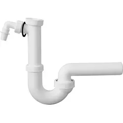 Dallmer Röhren-Siphon 100/1 m 1 Waschgeräte-Anschluss 11/2 xDN 40 - Weiß