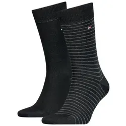 Tommy Hilfiger 2P Men Sock Stripe Schwarz Gr 47/49 Herren in schwarz von Tommy Hilfiger