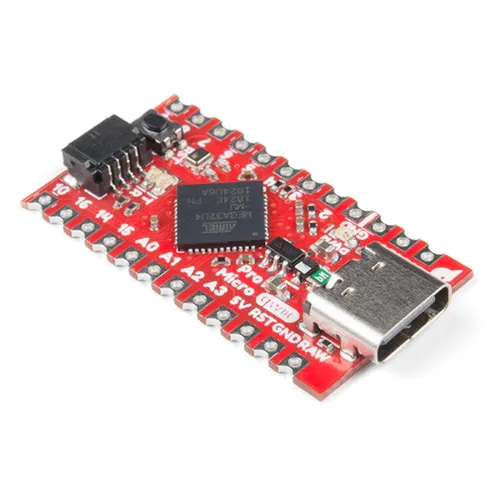 SparkFun Qwiic Pro Micro, USB-C, ATmega32U4 - Einplatinenrechner mit USB-C-Anschluss, ideal für kompakte Projekte und bietet volle Arduino-Funktionalität in einem handlichen Format.