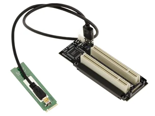 KALEA-INFORMATIQUE Riser-Konverter, um einen M2 M Key PCIe-Anschluss in 2 32-Bit-PCI-Anschlüsse umzuwandeln.